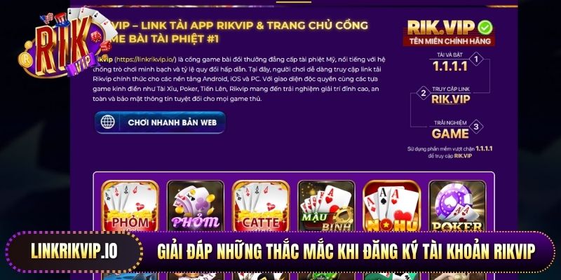 Giải đáp những thắc mắc khi đăng ký tài khoản Rikvip